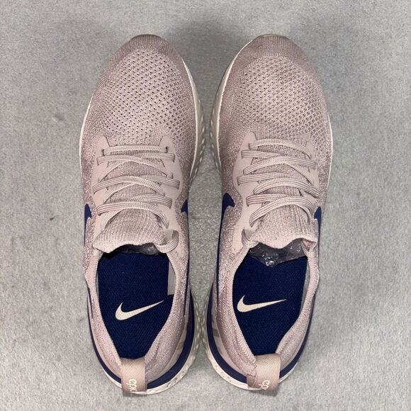 Nike Men’s Epic React Flyknit Running Shoes Size 10 Taupe/Obsidian AQ0067-201 - Picture 3 of 6